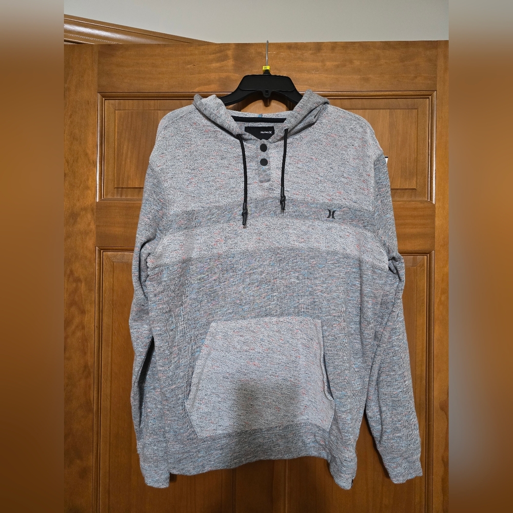 Hurley Men's Heathered Gray Hoodie